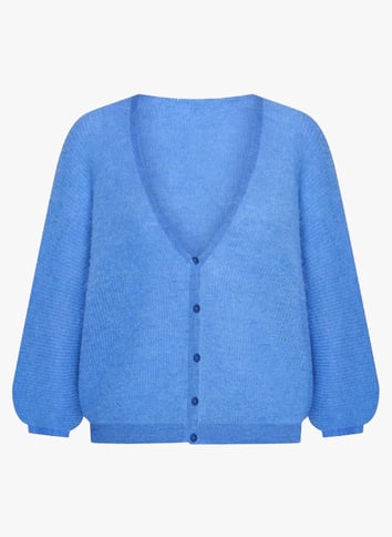 Straight knitted cardigan BY BAR Blue